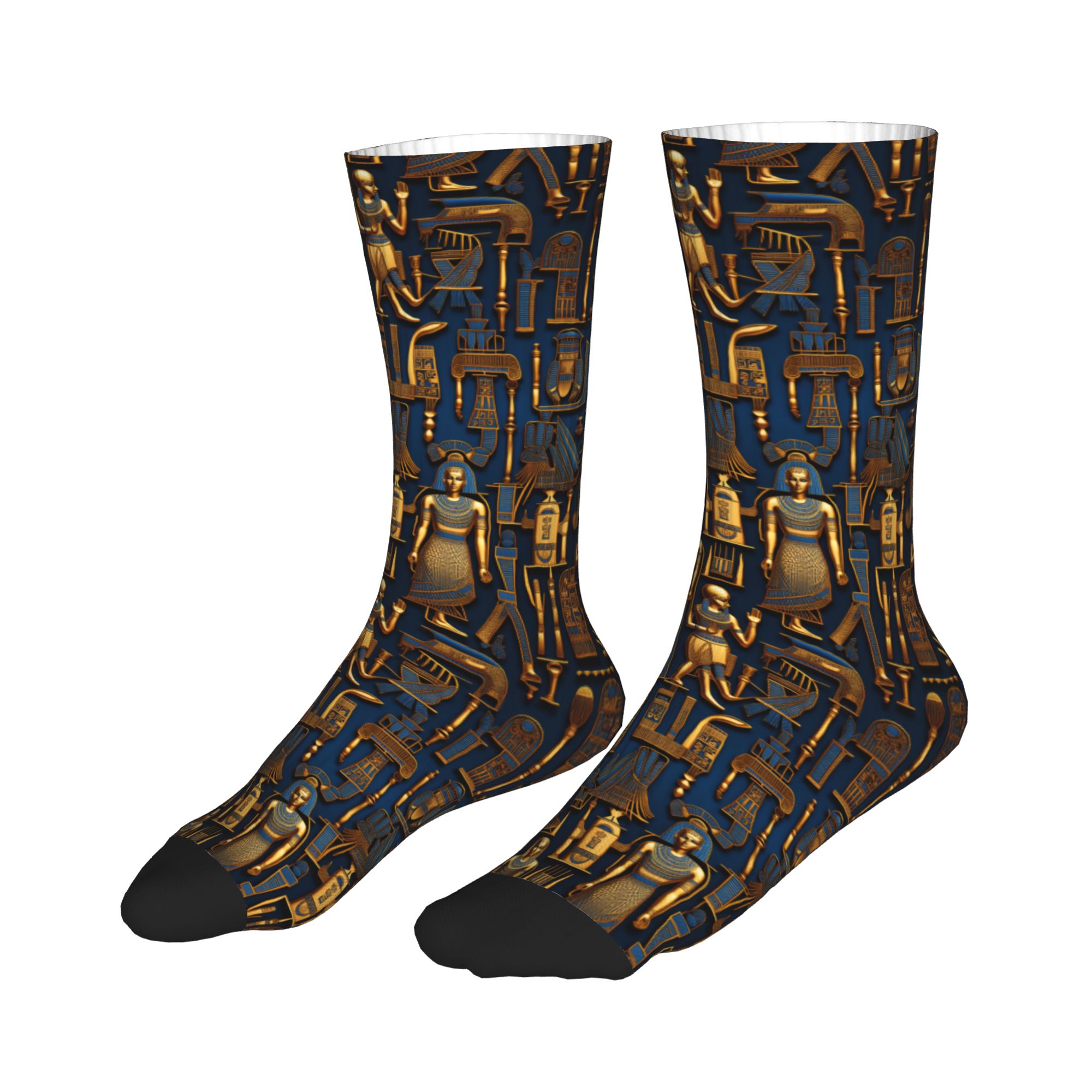 Egyptian Gods And Symbols Patt - Dress Sock Men 评论和价格