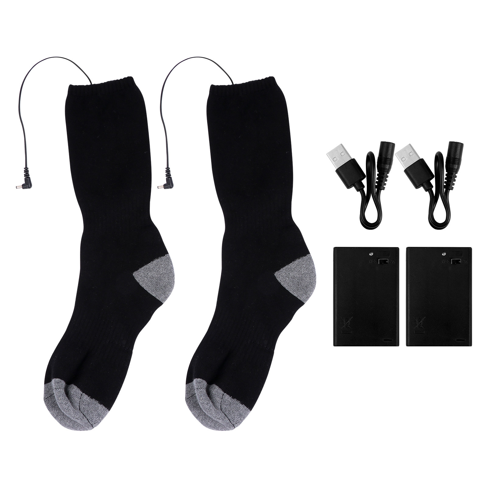1Set Heated Socks USB Warm Fee - Thermal Sock Winter 评论和价格