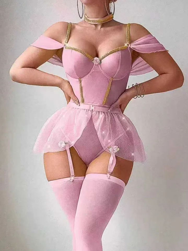 Sexy Glossy One-Piece Bodysuit - Fishnet Stocking Women 评论和价格